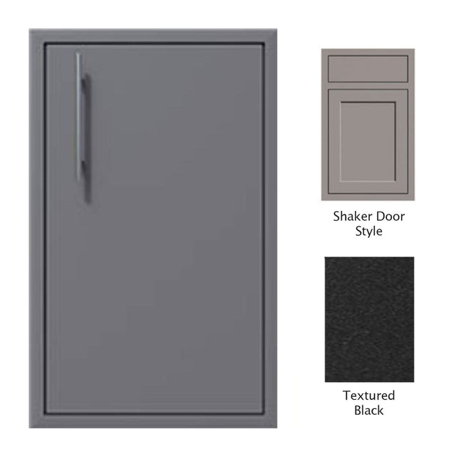 Canyon Series Shaker Style 18"w by 29"h Single Access Door (Right Hinge) In Textured Black - CAN001-F02-Shaker-RghtHng-TexturedBlack