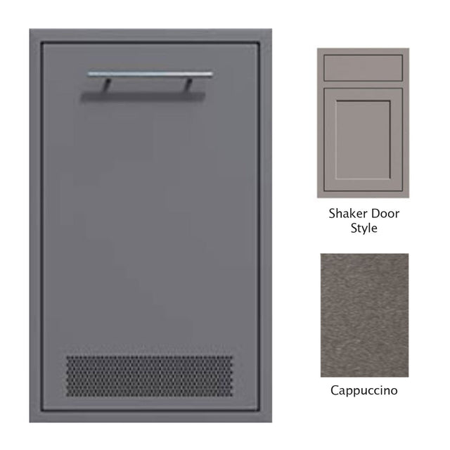 Canyon Series Shaker Style 18"w by 29"h Vented Propane Tank Pullout Drawer Enclosure In Cappuccino - CAN001-F03-Shaker-Cappuccino