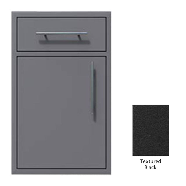 Canyon Series 24"w by 29"h Single Door, Drawer Enclosure w/ Adj. Shelf (Left Hinge) In Textured Black - CAN005-F01-LftHng-TexturedBlack
