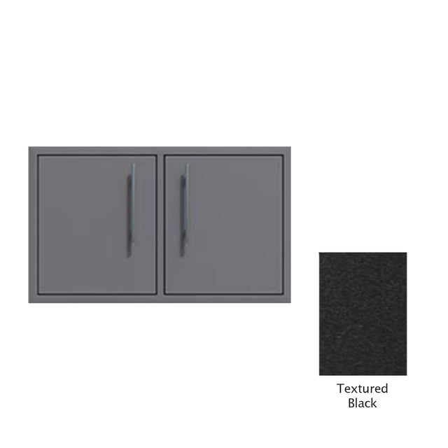 Canyon Series 32"w by 18"h Under-Grill Double Door Enclosure In Textured Black - CAN018-F01-TexturedBlack