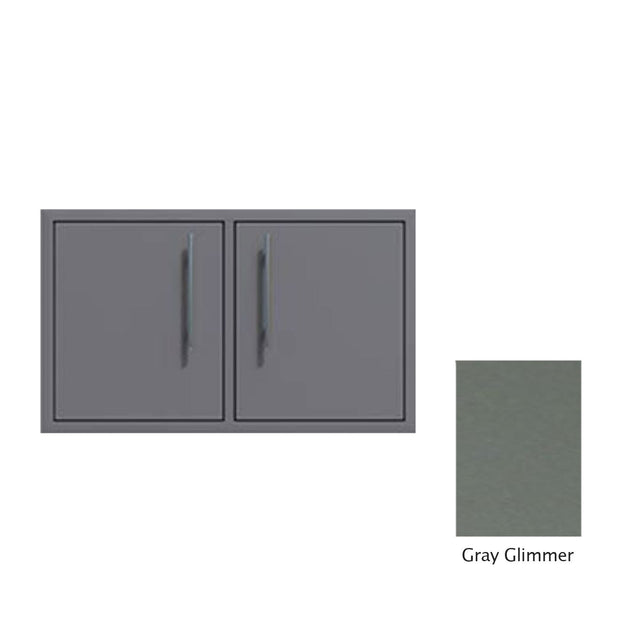Canyon Series 30"w by 18"h Under-Grill Double Door Enclosure In Grey Glimmer - CAN007-F01-TexturedGreyGlimmer