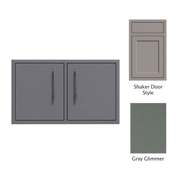 Canyon Series Shaker Style 30"w by 18"h Under-Grill Double Access Door In Grey Glimmer - CAN007-F02-Shaker-TexturedGreyGlimmer
