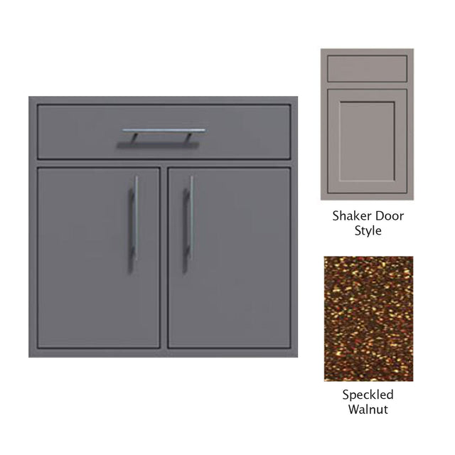 Canyon Series Shaker Style 30"w by 29"h Double Door, Drawer Enclosure w/ Adj. Shelf In Speckled Walnut - CAN009-F01-Shaker-SpeckWalnut