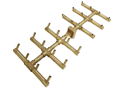 Crossfire CFBDT Double Tree-Style Brass Gas Fire Pit Burner