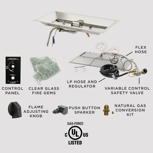 Crystal Fire Plus Linear Gas Burner