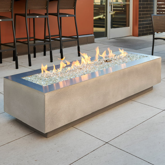 The Outdoor GreatRoom Cove Linear Gas Fire Pit Table 72"