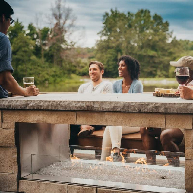 Carol Rose 48" Vent-Free See-Through Linear Outdoor Gas Fireplace