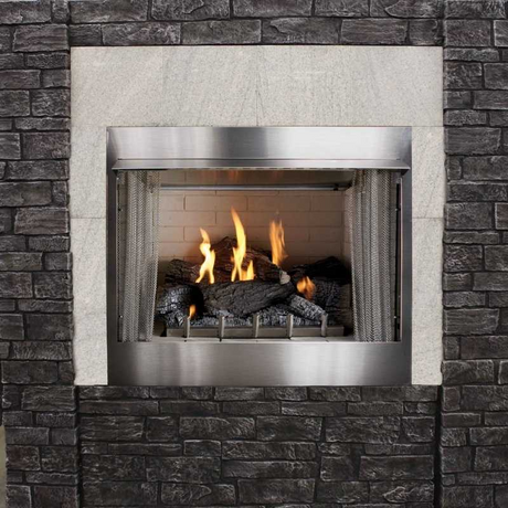 Carol Rose 42" Vent Free Premium Outdoor Stainless Steel Fireplace