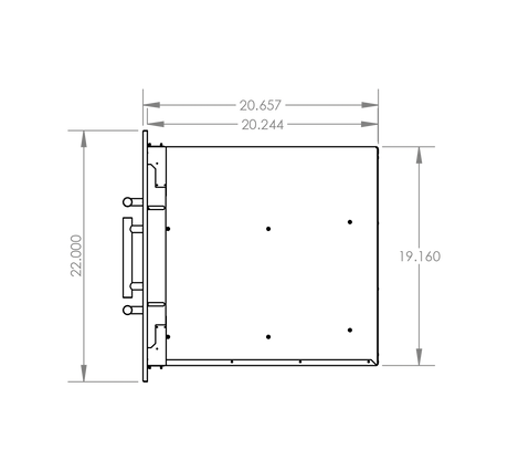 Summerset DC2-30 Drawer & Door Combo - side dimensions diagram