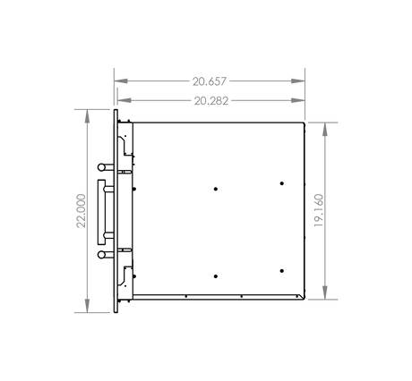 Summerset DC2-36 Drawer & Door Combo - side dimensions diagram