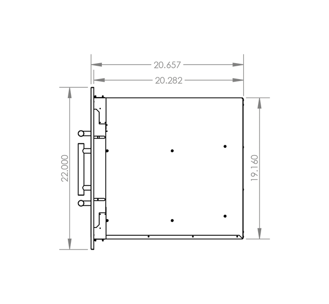 Summerset DC2-36 Drawer & Door Combo - side dimensions diagram