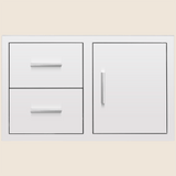 Summerset DC2-36 36-Inch Access Door & Double Drawer Combo - straight view