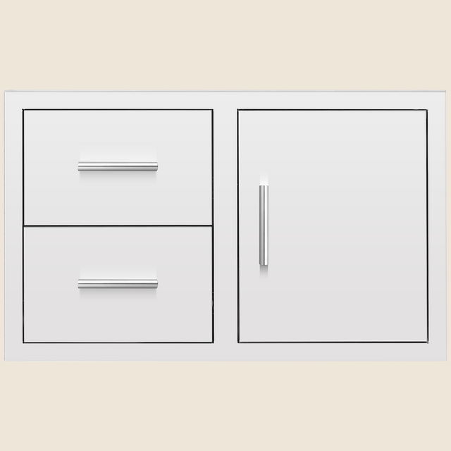Summerset DC2-36 36-Inch Access Door & Double Drawer Combo - straight view