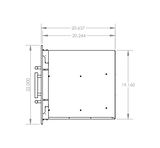 Summerset DC2-42 Drawer & Door Combo - side dimensions diagram