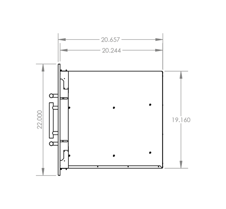 Summerset DC2-42 Drawer & Door Combo - side dimensions diagram