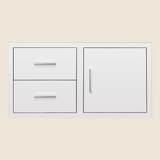 Summerset DC2-42 42-Inch 2-Drawer & Access Door Combo - straight view