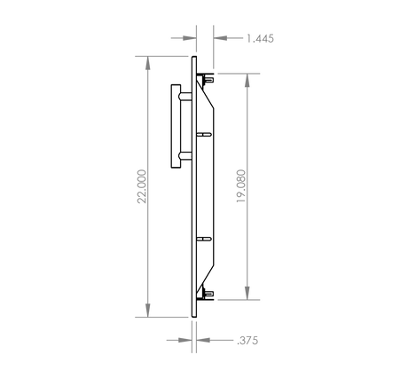 Summerset DD-26 Double Access Door - side dimensions diagram