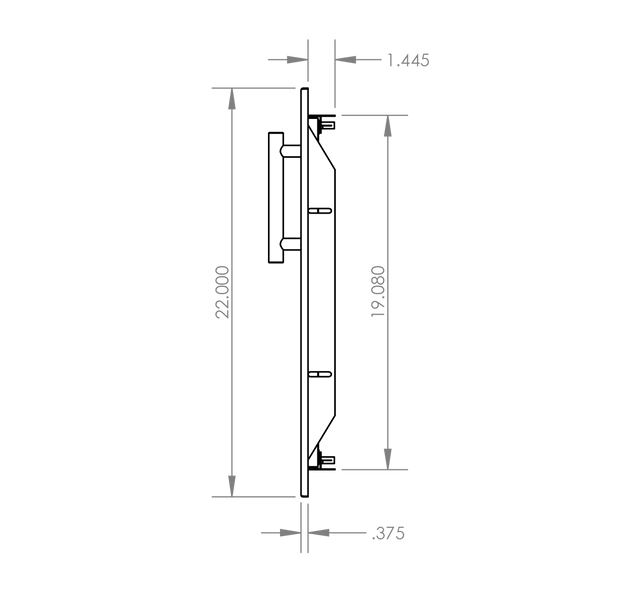 Summerset DD-26 Double Access Door - side dimensions diagram