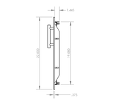 Summerset DD-30 Double Access Doors - side dimensions diagram