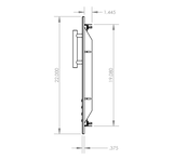 Summerset DD-33V Vented Double Access Door - side dimensions diagram