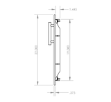 Summerset DD-36 Double Access Doors - side dimensions diagram