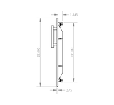 Summerset DD-42 Double Access Doors - side dimensions diagram