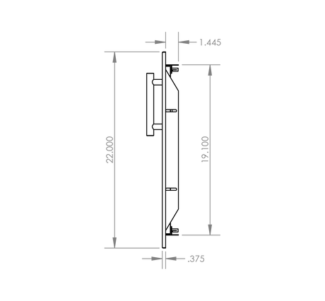Summerset DD-42 Double Access Doors - side dimensions diagram