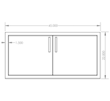 Summerset DD-45 Double Access Doors - front dimensions diagram