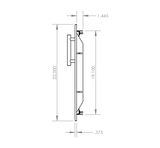 Summerset DD-45 Double Access Doors - side dimensions diagram