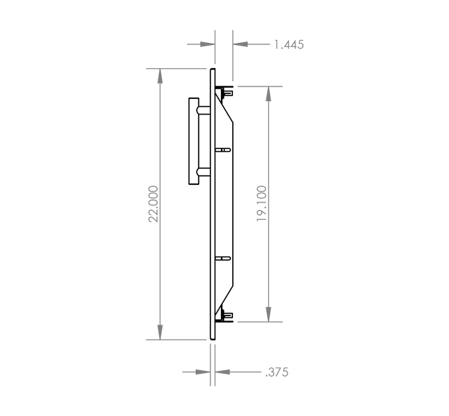 Summerset DD-45 Double Access Doors - side dimensions diagram
