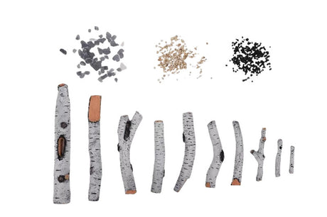 Amantii birch log set and media included