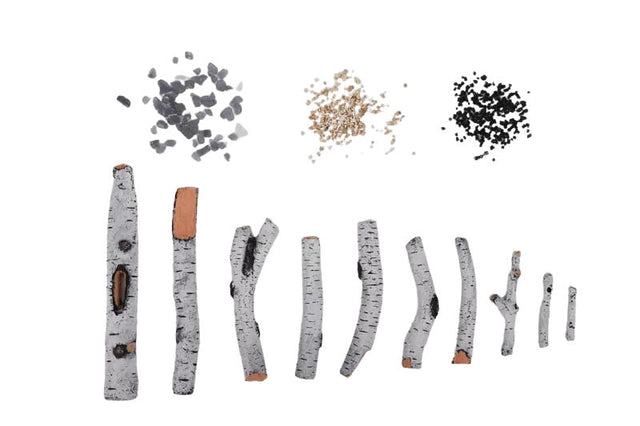 Amantii birch log set and media included