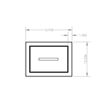 Summerset DR1-17 Single Drawer - front dimensions diagram