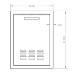 Summerset DR1-20LP Propane Tank Drawer - front dimensions diagram