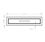 Summerset DR1-26U Utensil Drawer - front dimensions diagram