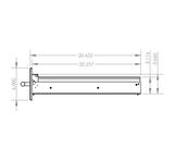 Summerset DR1-26U Utensil Drawer - side dimensions diagram