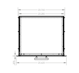 Summerset DR1-26U Utensil Drawer - top dimensions diagram
