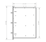 Summerset DR3-17 Triple Drawer - side dimensions diagram