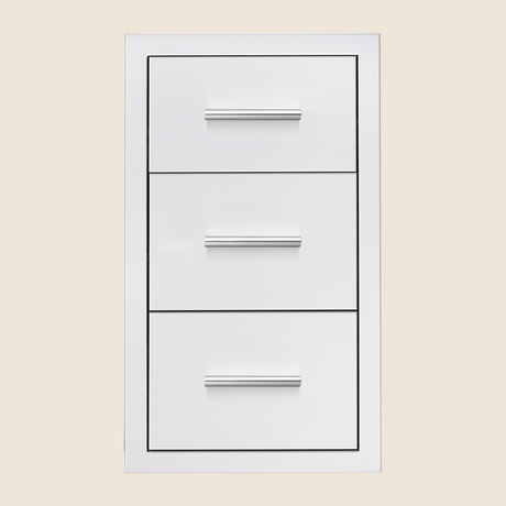 Summerset DR3-17 17-Inch Flush Mount Triple Drawer - closed