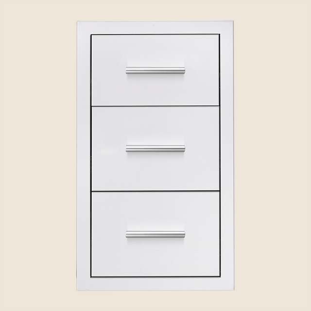 Summerset DR3-17 17-Inch Flush Mount Triple Drawer - closed