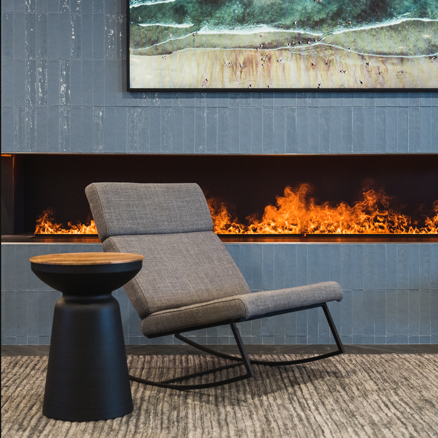 Aquafire AWA water vapor fireplace insert media tray and vapor column