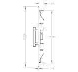Summerset DV-18 Vertical Access Door - side dimensions diagram