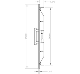 Summerset DV-20 Vertical Access Door - side dimensions diagram