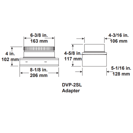 Majestic DVP-2SL DVP to SLP vent adapter