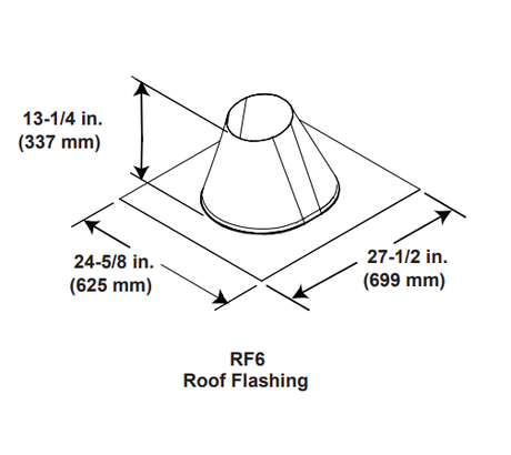 Majestic RF6 DVP roof flashing 0/12 to 6/12