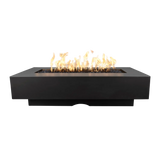 The Outdoor Plus Del Mar 84-inch GFRC concrete gas fire pit in Black