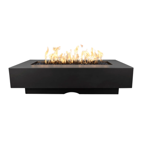 The Outdoor Plus Del Mar 84-inch GFRC concrete gas fire pit in Black