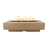 The Outdoor Plus Del Mar 84-inch GFRC concrete gas fire pit in Brown