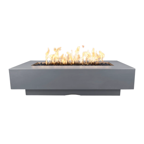 The Outdoor Plus Del Mar 84-inch GFRC concrete gas fire pit in Gray