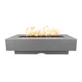 The Outdoor Plus Del Mar 84-inch GFRC concrete gas fire pit in Natural Gray